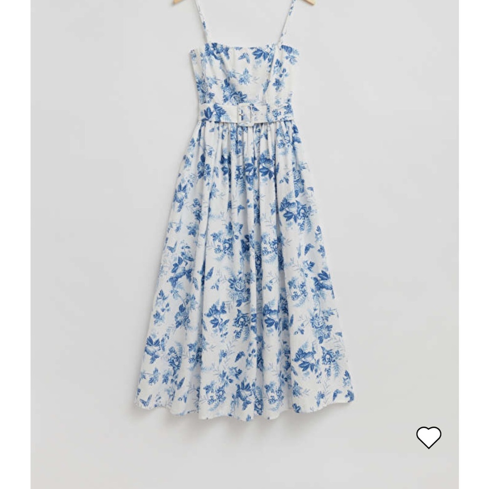 & Other Stories Blue and White Floral Midi Dress - Picture 4 of 7